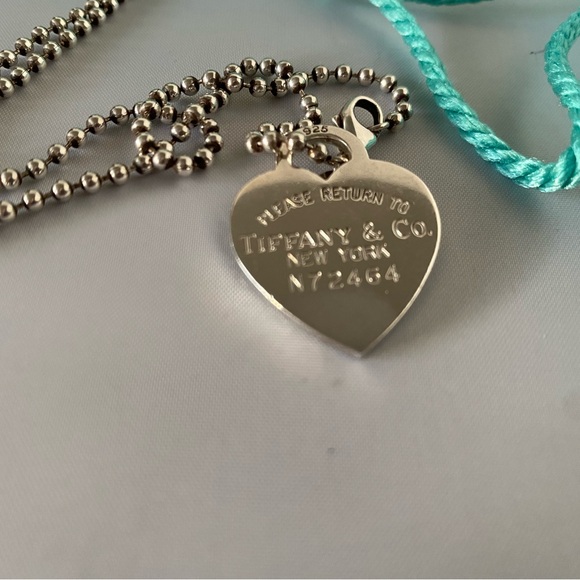 Tiffany Co Return To Large Heart Chain Necklace Pendant - Picture 4 of 7